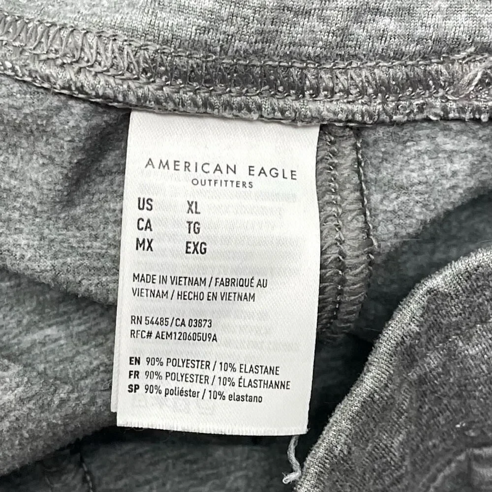 American Eagle Outfitters Joggers Sweatpants Gray Tapered Casual Leisure Mens XL